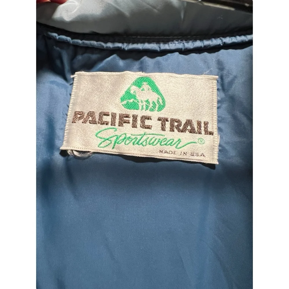 Vintage 1980s Down Filled Puffy Vest sz S ~ Pacific Trail USA Made - Picture 8 of 11